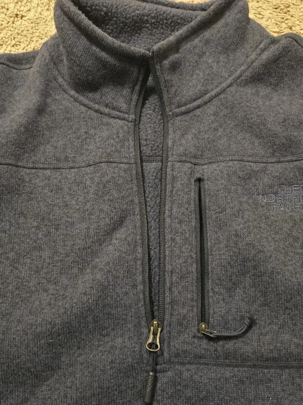 The North Face Men's Gordon Lyons 1/4 Zip Fleece Jacket Navy Blue Size XL